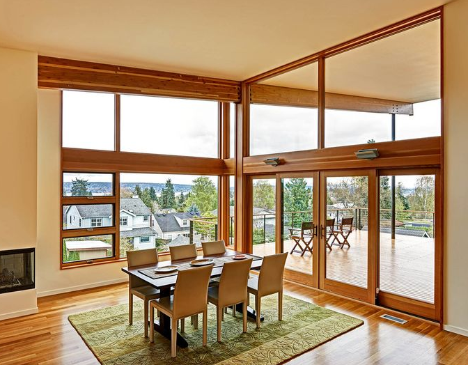 維盾-中式簡(jiǎn)約餐廳木包鋁門(mén)窗